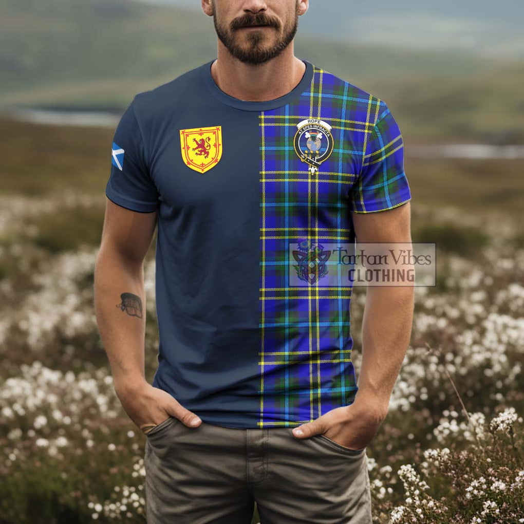 Tartan Vibes Clothing Hope Modern Tartan T-Shirt Alba with Scottish Lion Royal Arm Half Style