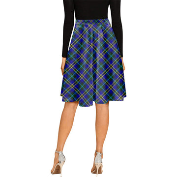 Hope Tartan Melete Pleated Midi Skirt