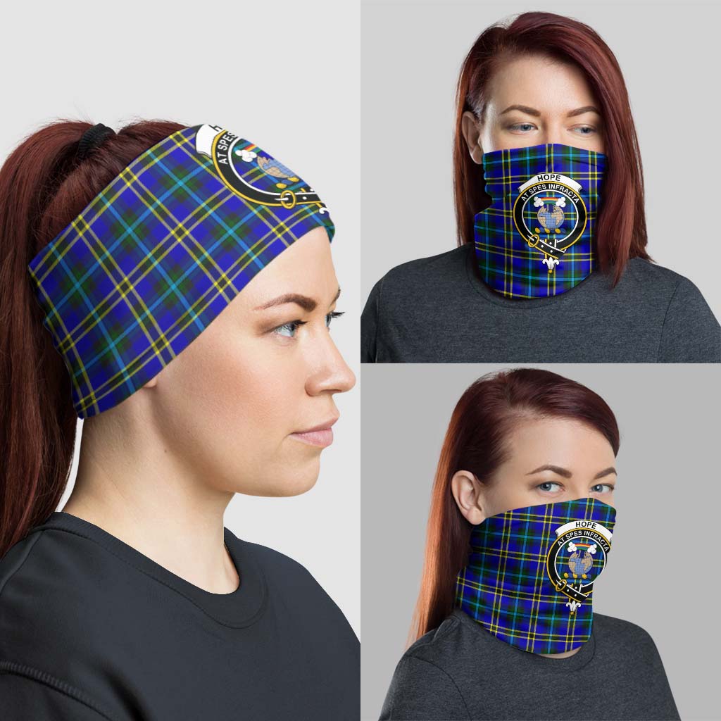 Hope Modern Tartan Neck Gaiters, Tartan Bandanas, Tartan Head Band with Family Crest