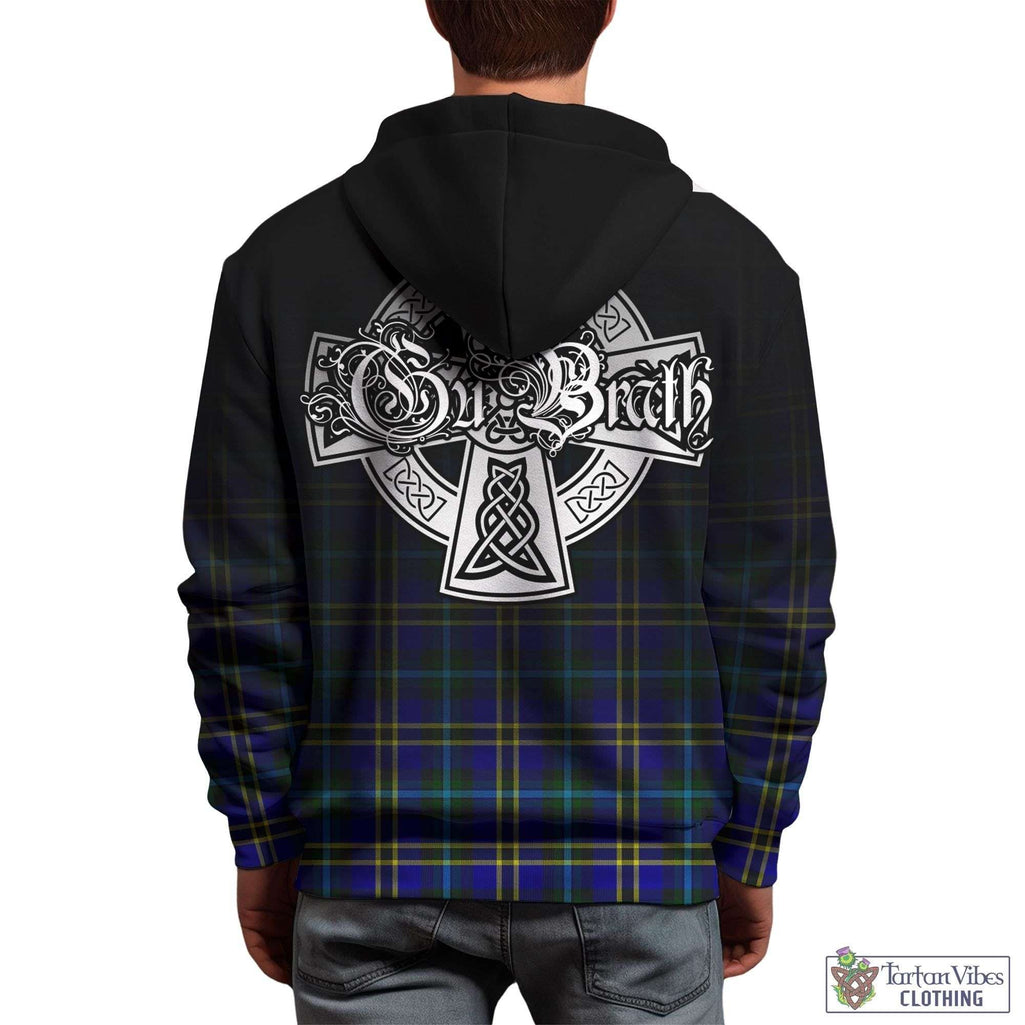 Tartan Vibes Clothing Hope Modern Tartan Hoodie Featuring Alba Gu Brath Family Crest Celtic Inspired