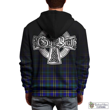 Hope Tartan Hoodie Featuring Alba Gu Brath Family Crest Celtic Inspired