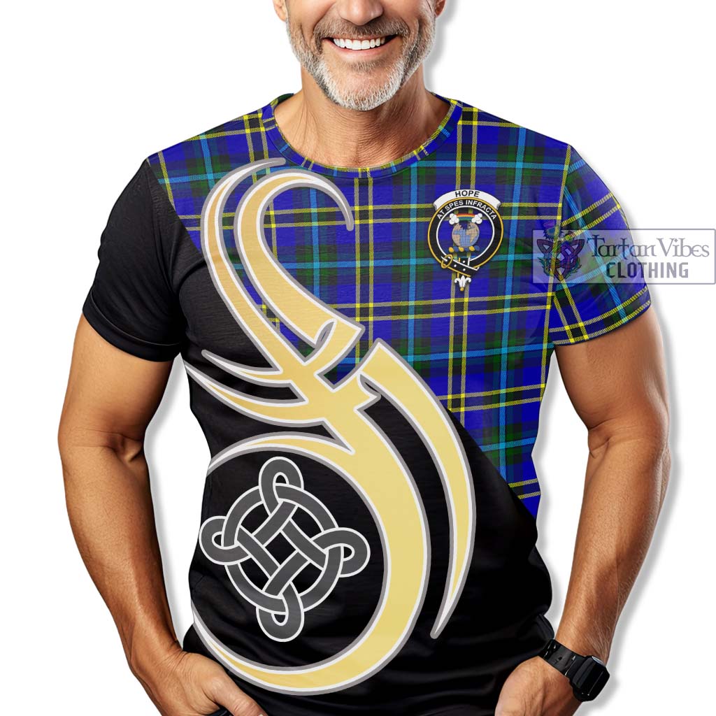 Tartan Vibes Clothing Hope Modern Tartan T-Shirt with Family Crest and Celtic Symbol Style