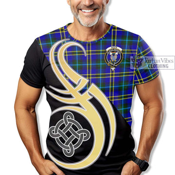 Hope Tartan T-Shirt with Family Crest and Celtic Symbol Style