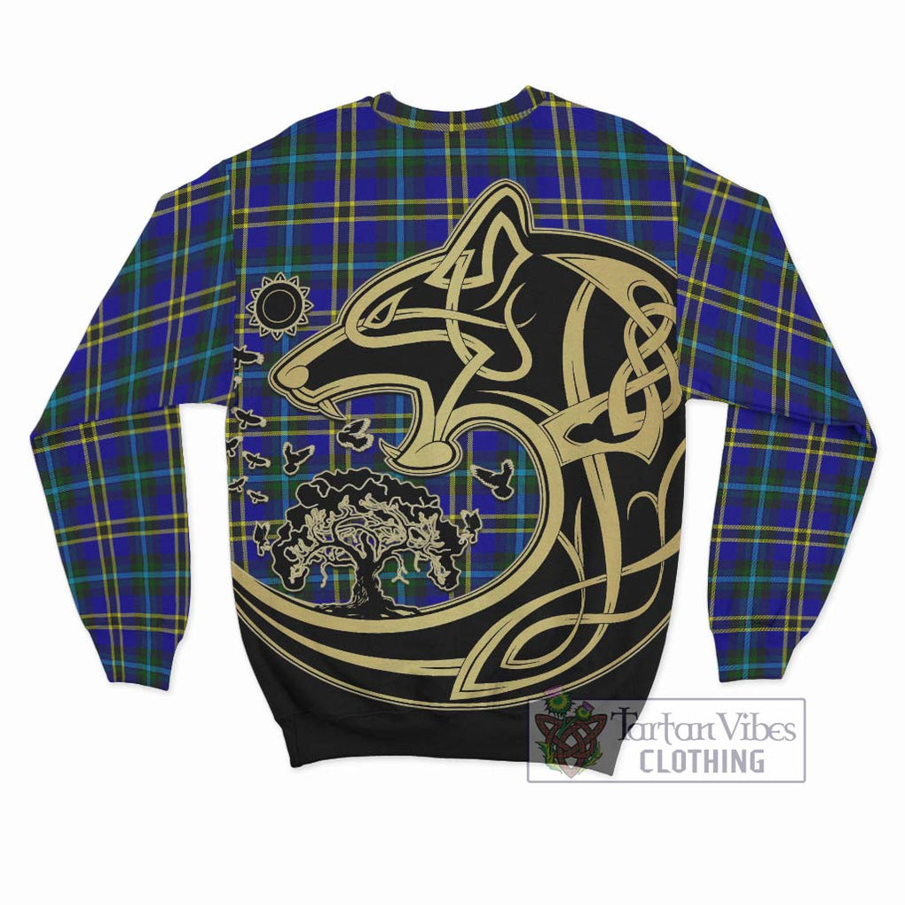 Hope Tartan Sweatshirt with Family Crest Celtic Wolf Style - Tartan Vibes Clothing