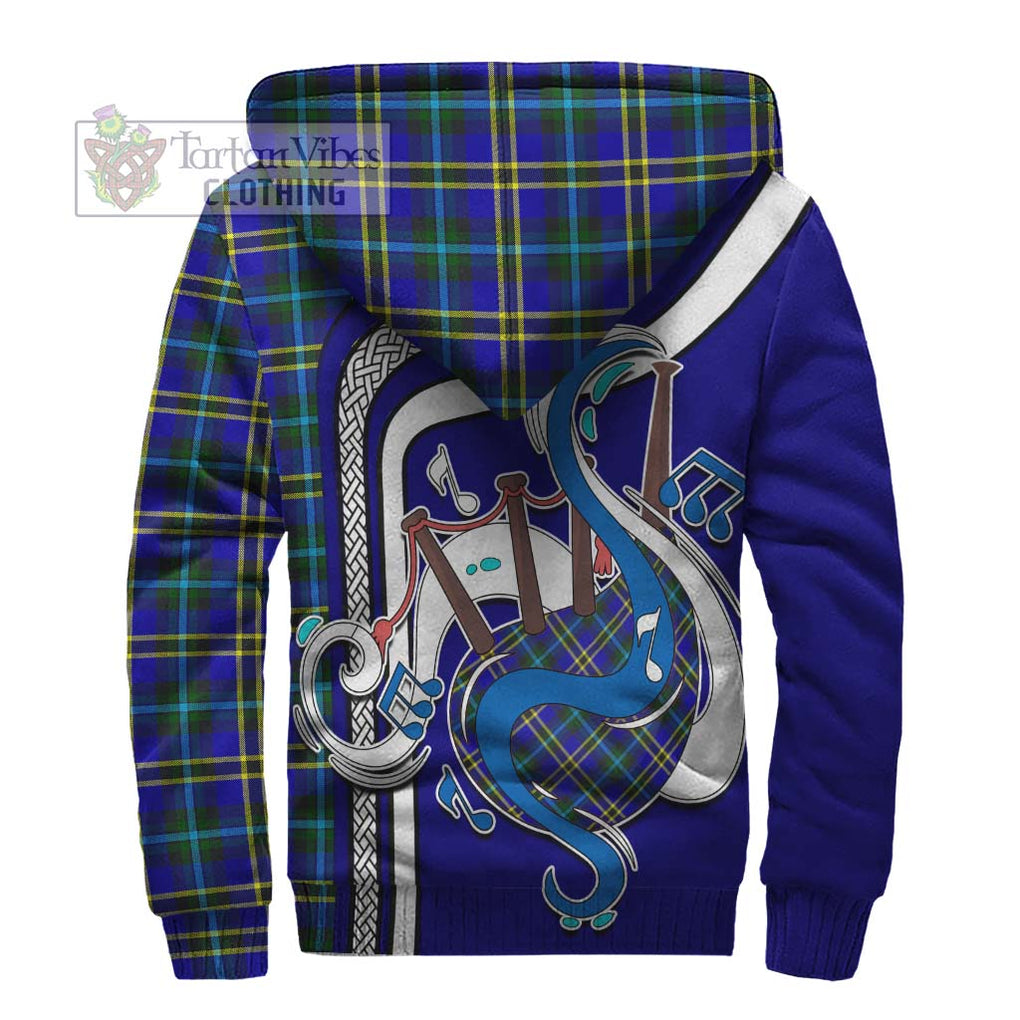 Hope Tartan Sherpa Hoodie with Epic Bagpipe Style - Tartanvibesclothing Shop