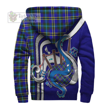 Hope Tartan Sherpa Hoodie with Epic Bagpipe Style