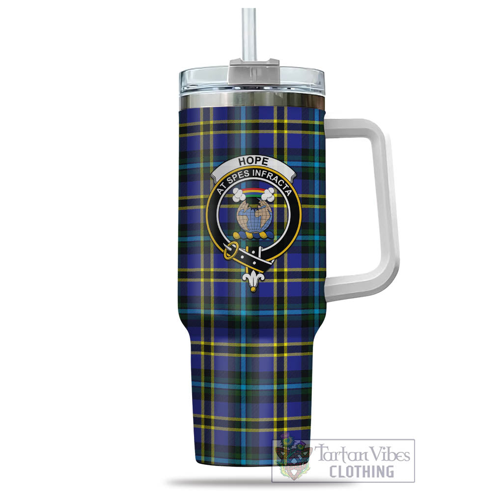 Tartan Vibes Clothing Hope Modern Tartan and Family Crest Tumbler with Handle