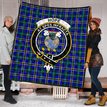 Hope Tartan Quilt with Family Crest