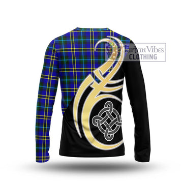 Hope Tartan Long Sleeve T-Shirt with Family Crest and Celtic Symbol Style