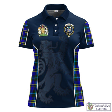 Hope Tartan Women's Polo Shirt with Family Crest and Lion Rampant Vibes Sport Style