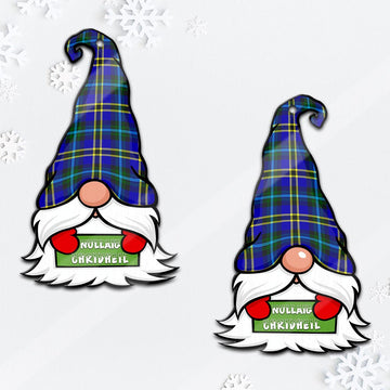 Hope Gnome Christmas Ornament with His Tartan Christmas Hat