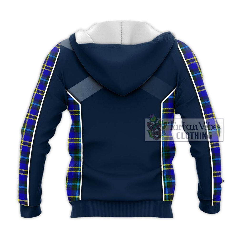 Hope Tartan Knitted Hoodie with Family Crest and Lion Rampant Vibes Sport Style - Tartan Vibes Clothing