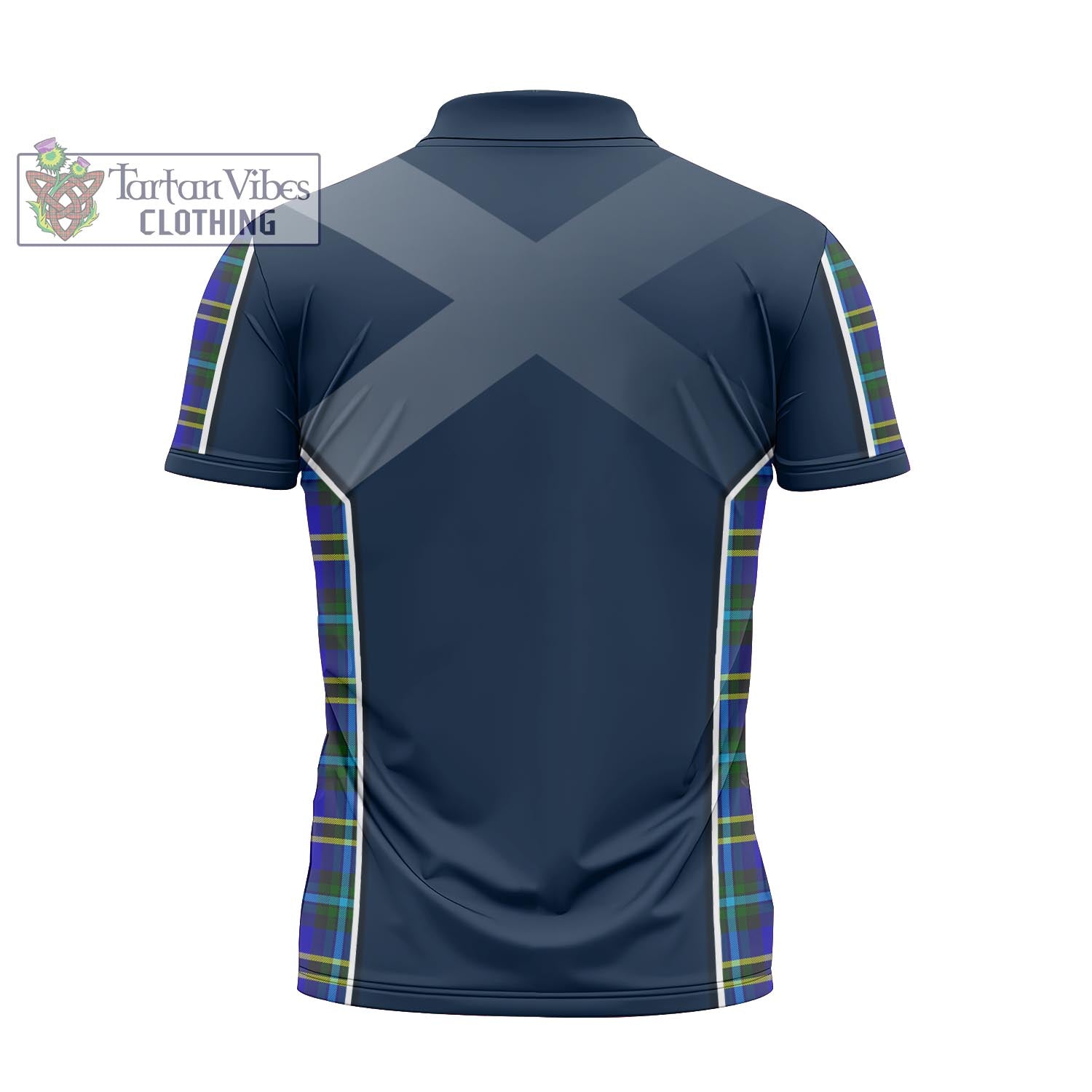 Tartan Vibes Clothing Hope Modern Tartan Zipper Polo Shirt with Family Crest and Lion Rampant Vibes Sport Style