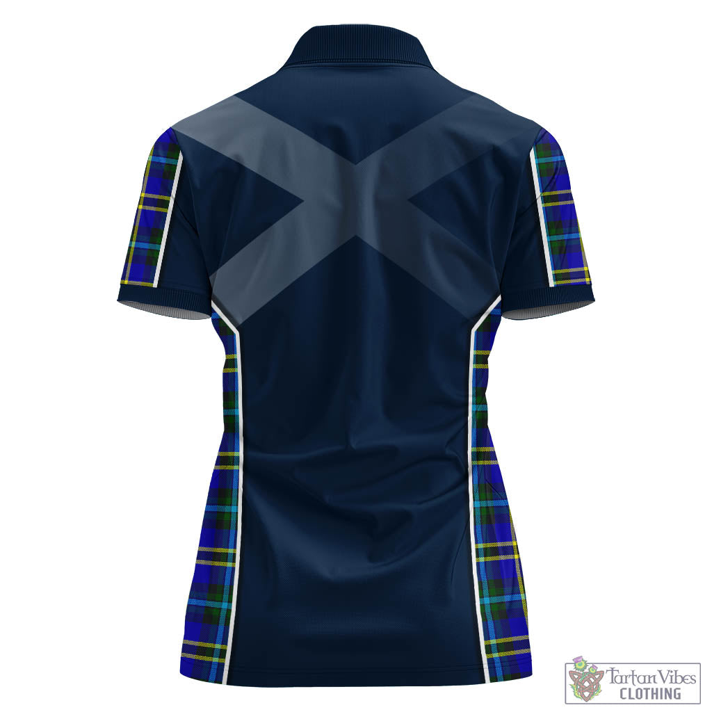 Hope Tartan Women's Polo Shirt with Family Crest and Lion Rampant Vibes Sport Style - Tartan Vibes Clothing