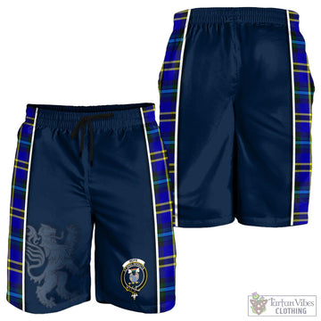 Hope Tartan Men's Shorts with Family Crest and Lion Rampant Vibes Sport Style