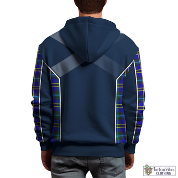 Hope Tartan Hoodie with Family Crest and Lion Rampant Vibes Sport Style