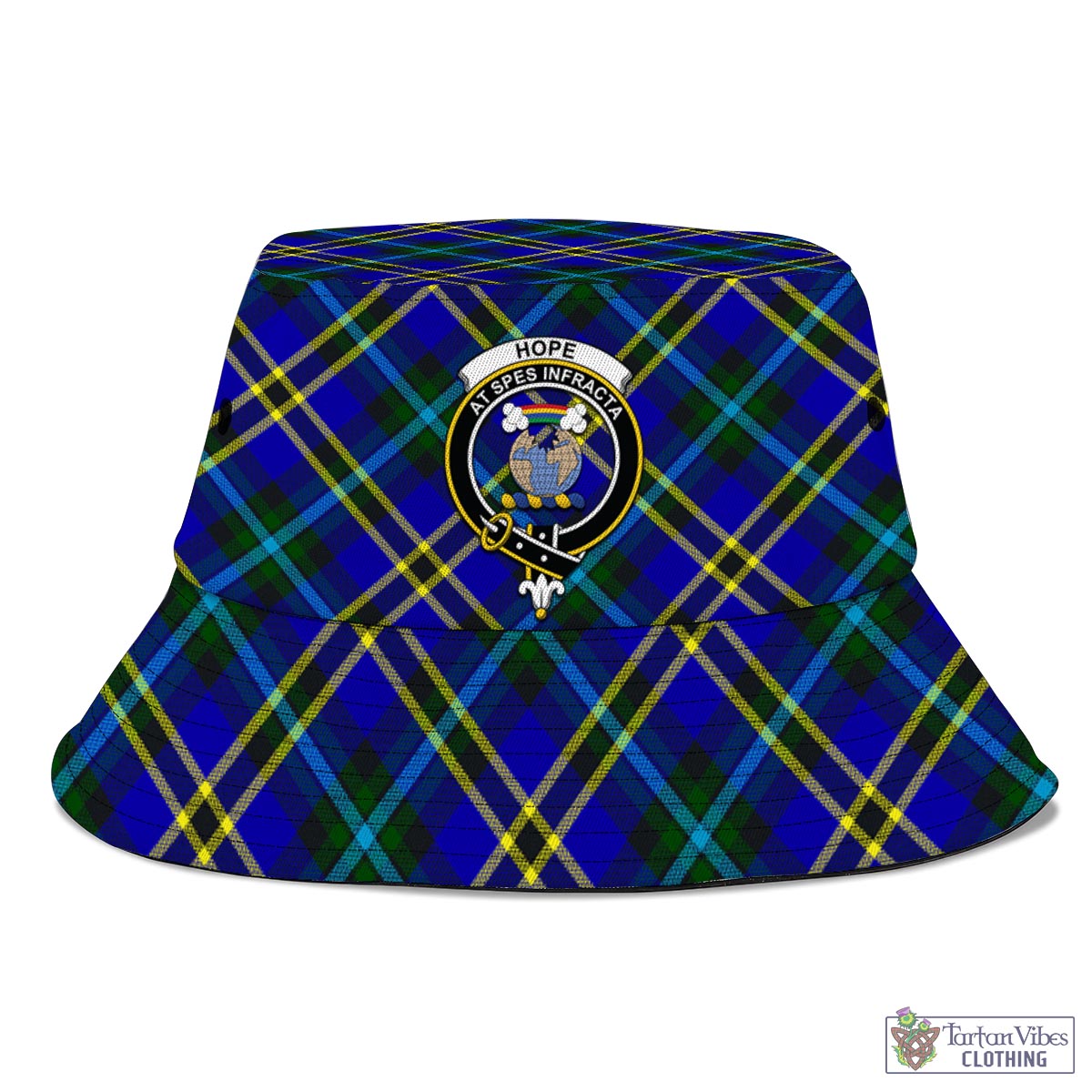 Tartan Vibes Clothing Hope Modern Tartan Bucket Hat with Family Crest