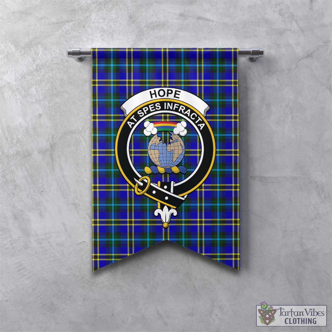 Tartan Vibes Clothing Hope Modern Tartan Gonfalon, Tartan Banner with Family Crest