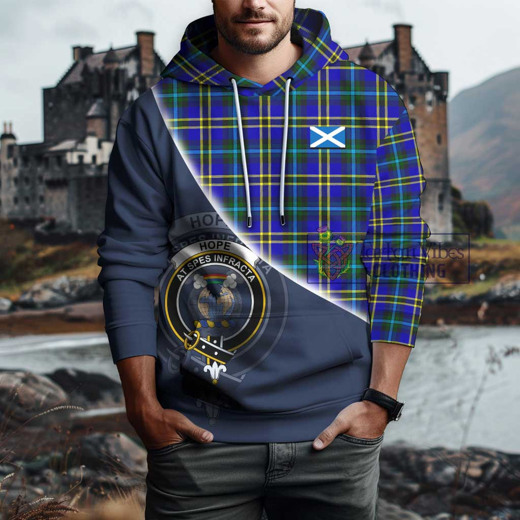 Hope Tartan Hoodie with Personalised National Flag and Family Crest Half Style - Tartanvibesclothing Shop