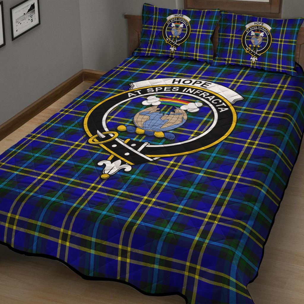 Hope Tartan Quilt Bed Set with Family Crest - Tartan Vibes Clothing