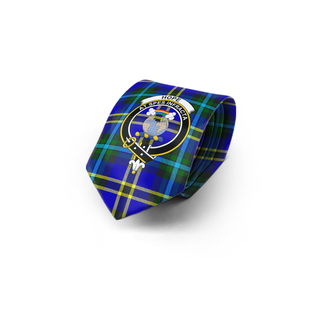 Hope Tartan Classic Necktie with Family Crest - Tartan Vibes Clothing