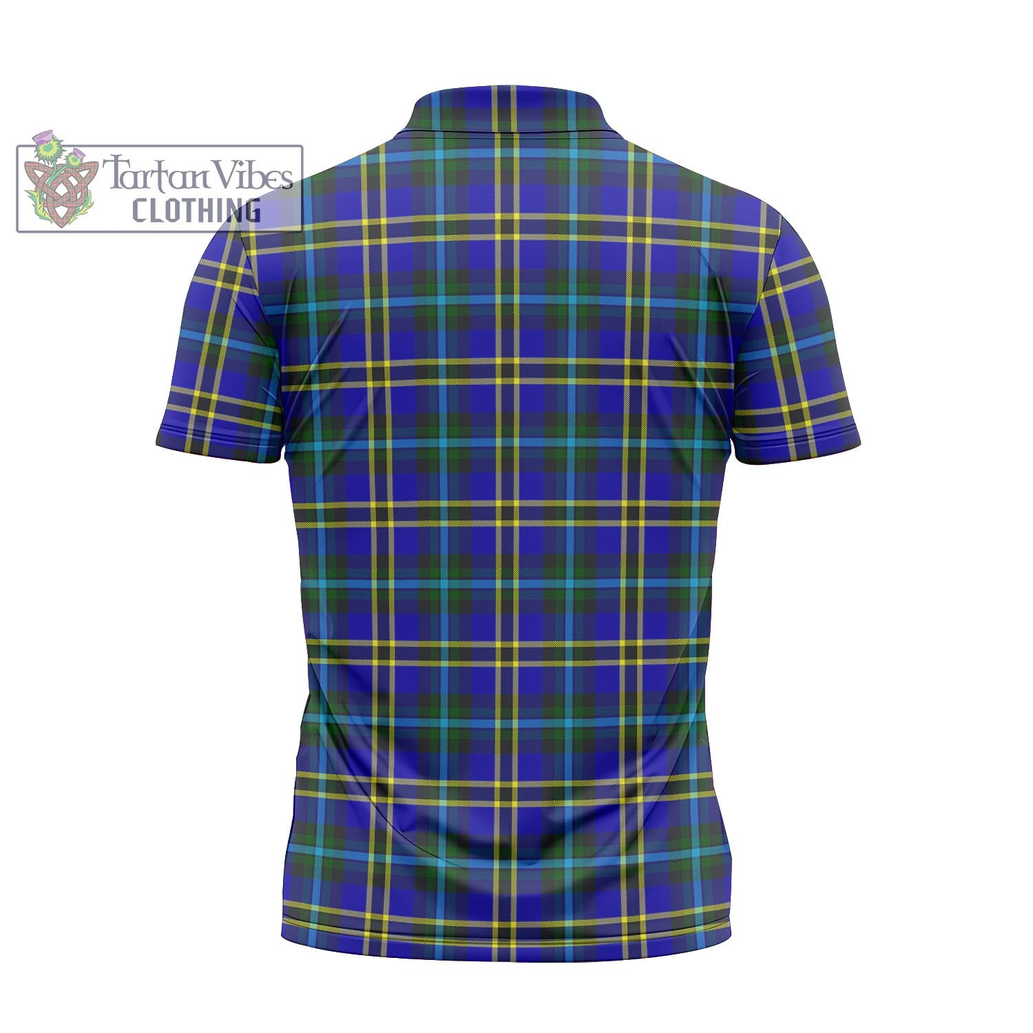 Tartan Vibes Clothing Hope Modern Tartan Zipper Polo Shirt with Family Crest