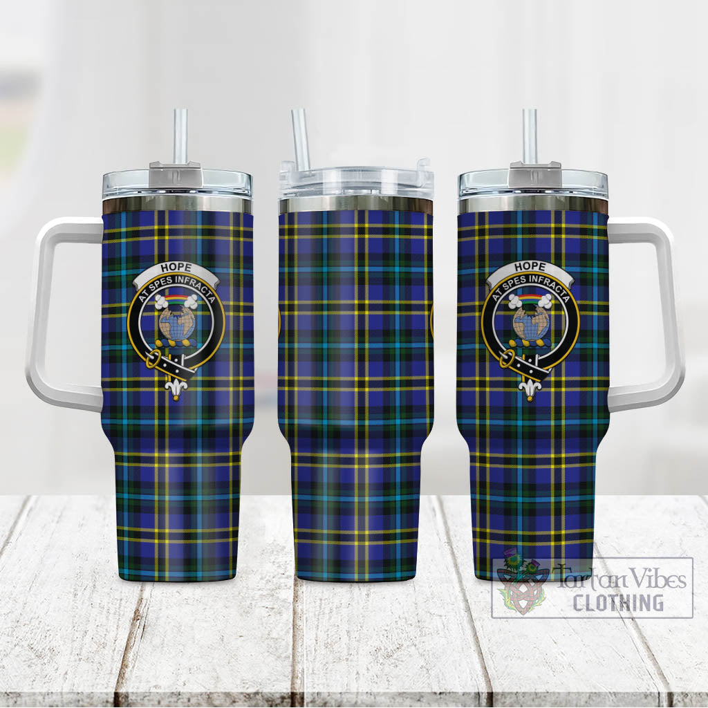 Tartan Vibes Clothing Hope Modern Tartan and Family Crest Tumbler with Handle