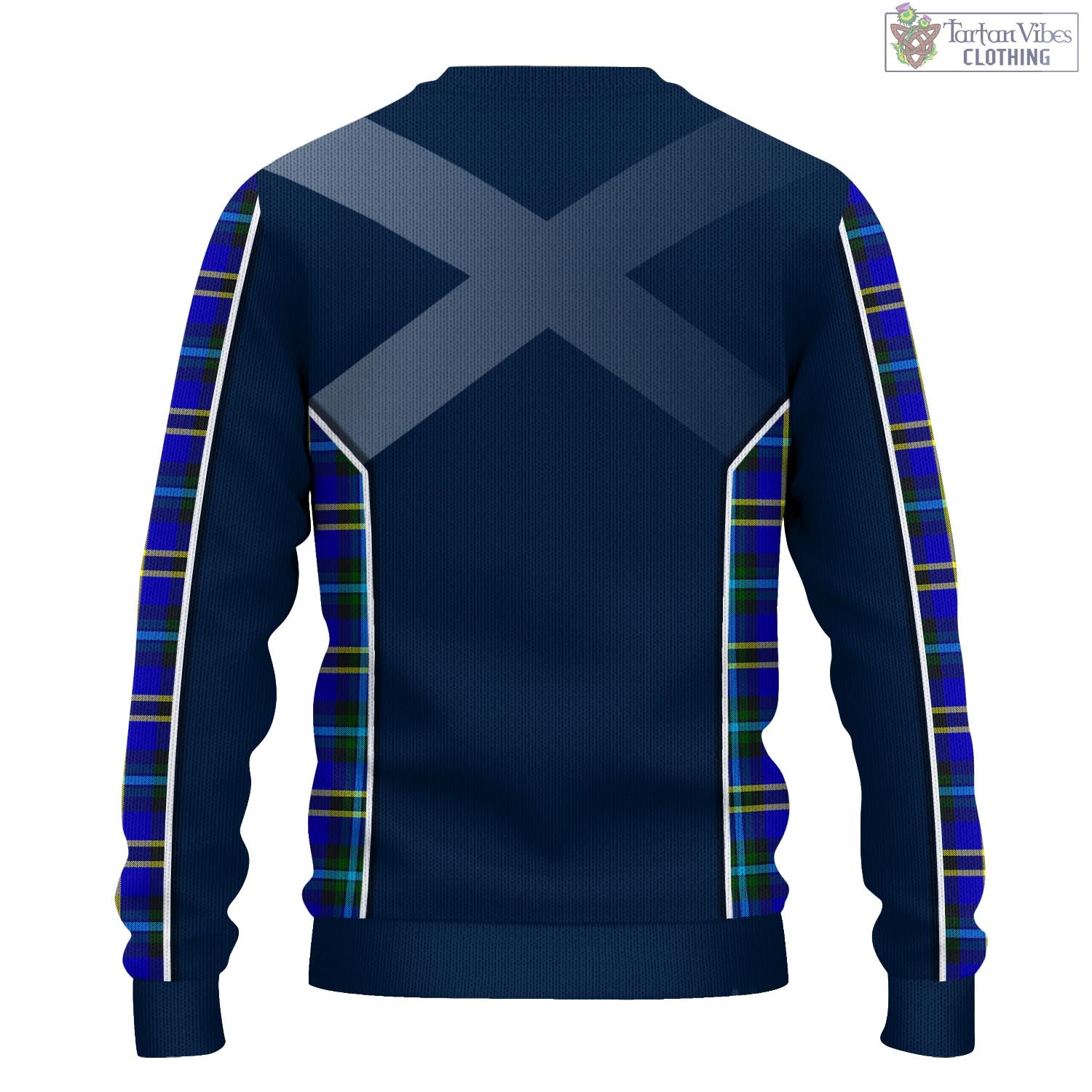 Tartan Vibes Clothing Hope Modern Tartan Knitted Sweatshirt with Family Crest and Scottish Thistle Vibes Sport Style