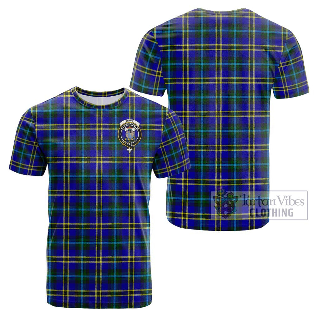 Hope Tartan Cotton T-Shirt with Family Crest Kid's Shirt - Tartanvibesclothing Shop