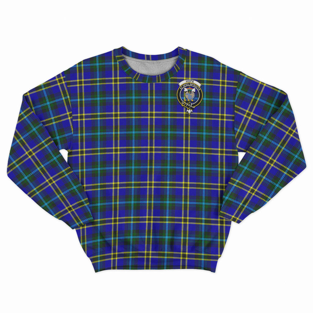 Hope Tartan Sweatshirt with Family Crest - Tartan Vibes Clothing