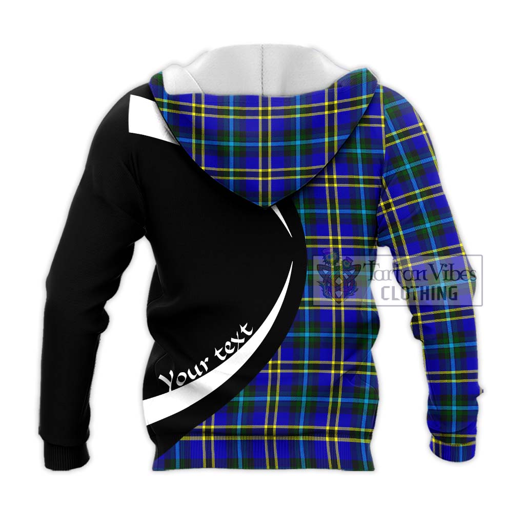 Hope Tartan Knitted Hoodie with Family Crest Circle Style - Tartan Vibes Clothing