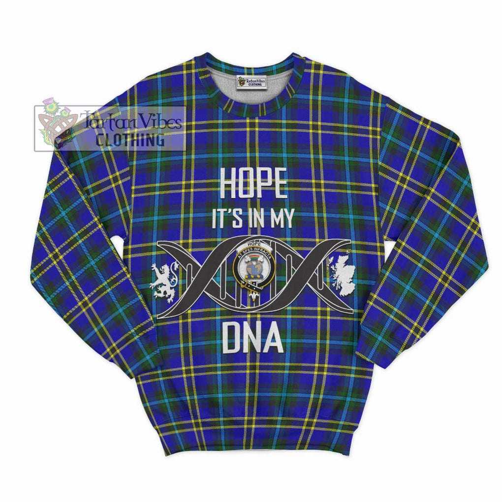 Hope Tartan Sweatshirt with Family Crest DNA In Me Style - Tartanvibesclothing Shop