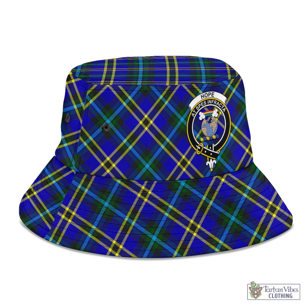 Tartan Vibes Clothing Hope Modern Tartan Bucket Hat with Family Crest