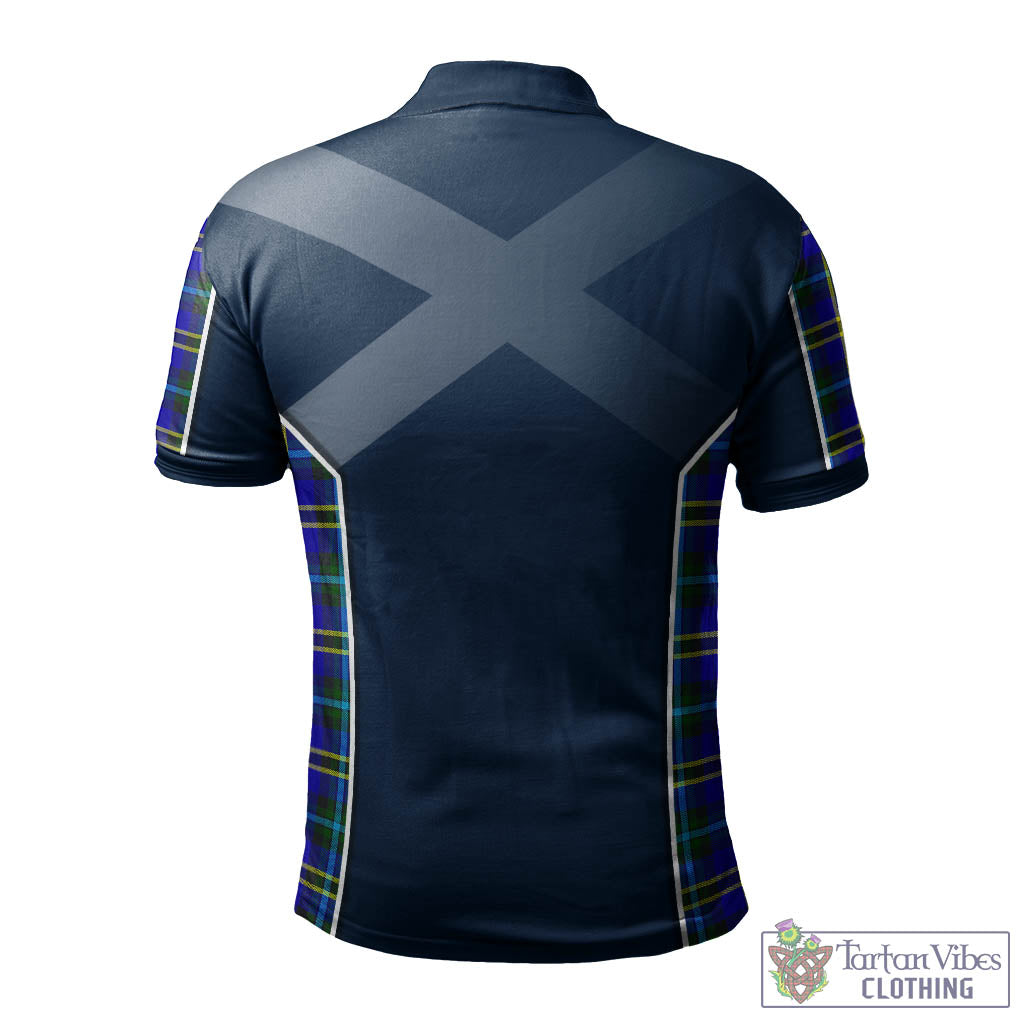 Tartan Vibes Clothing Hope Modern Tartan Men's Polo Shirt with Family Crest and Lion Rampant Vibes Sport Style