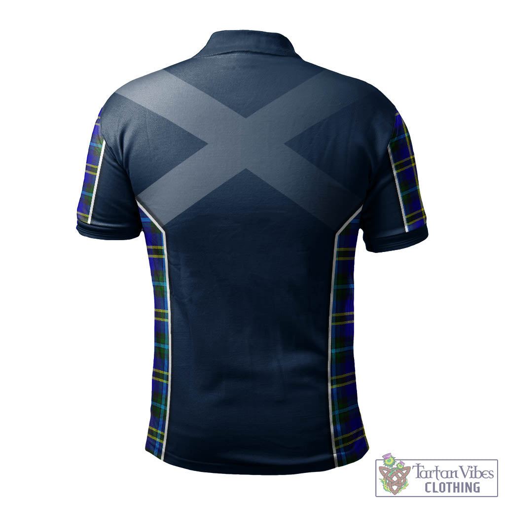 Tartan Vibes Clothing Hope Modern Tartan Men's Polo Shirt with Family Crest and Scottish Thistle Vibes Sport Style