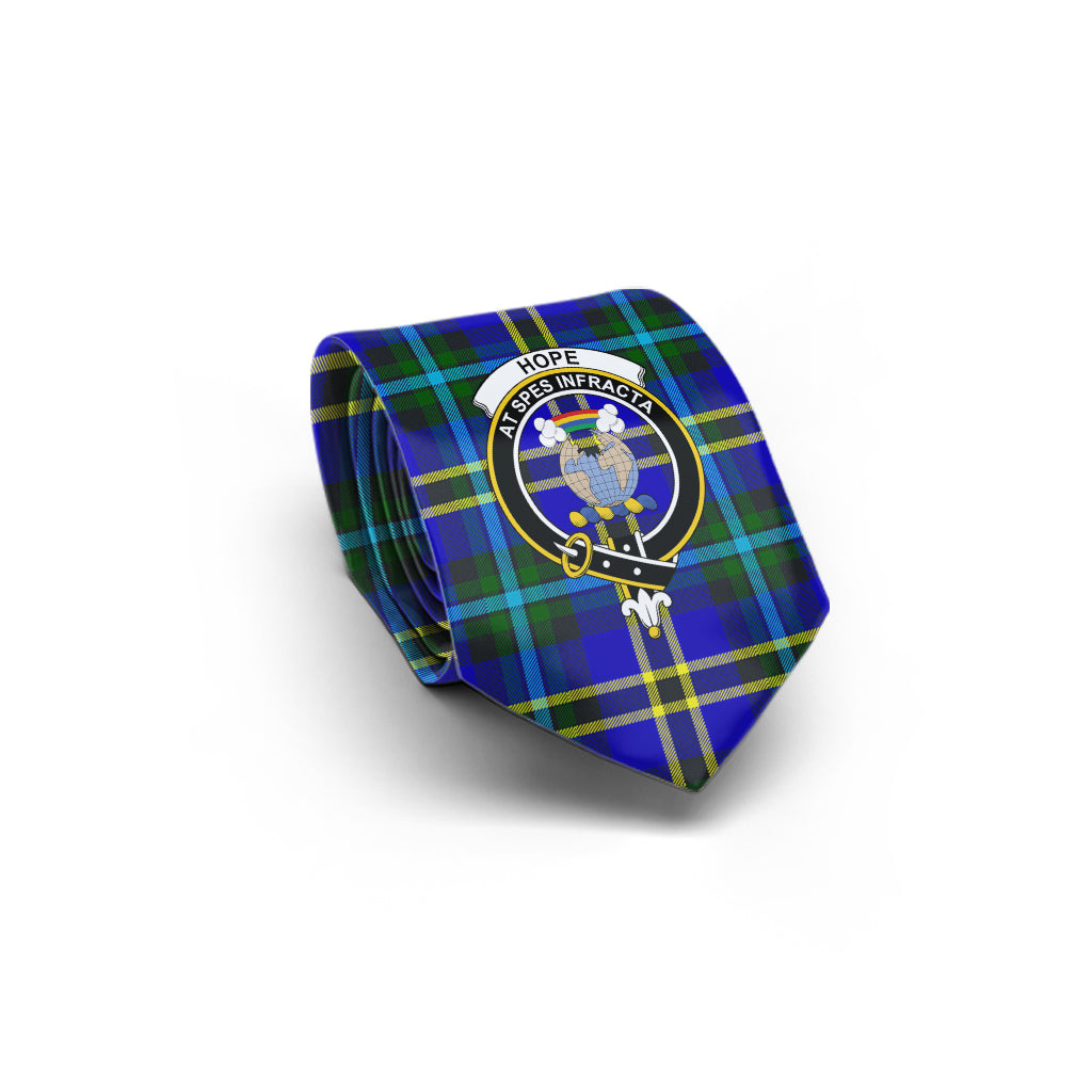 Hope Tartan Classic Necktie with Family Crest - Tartan Vibes Clothing