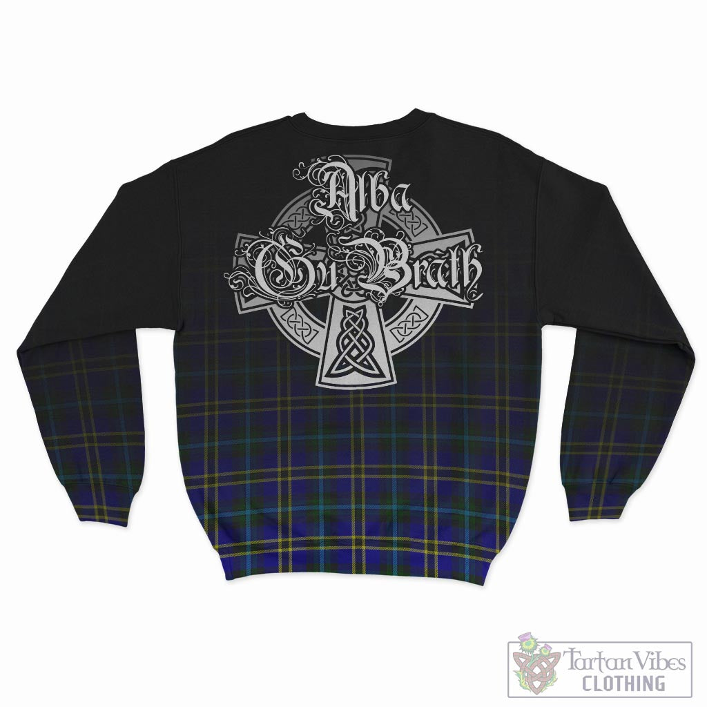 Tartan Vibes Clothing Hope Modern Tartan Sweatshirt Featuring Alba Gu Brath Family Crest Celtic Inspired