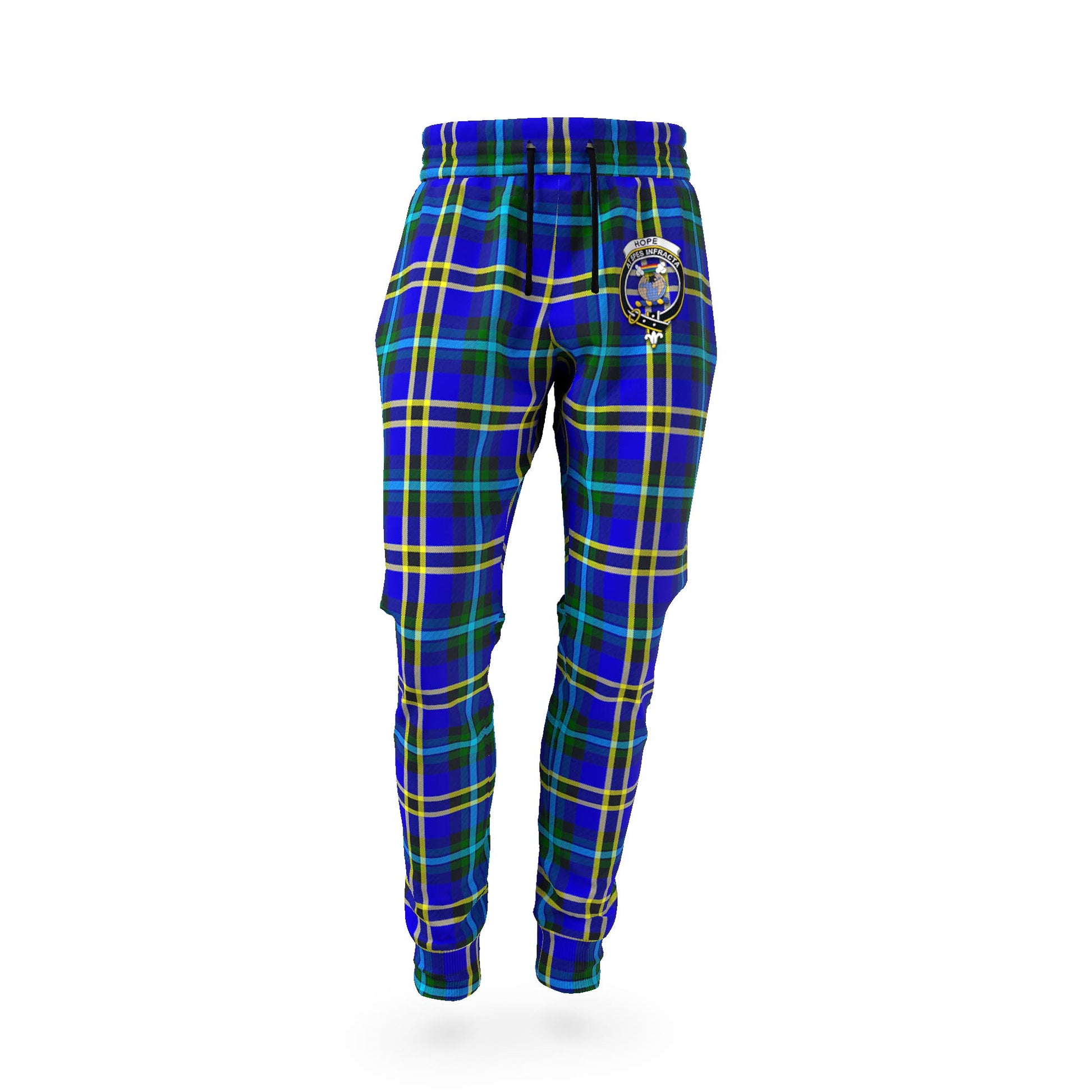 Hope Tartan Joggers Pants with Family Crest - Tartan Vibes Clothing