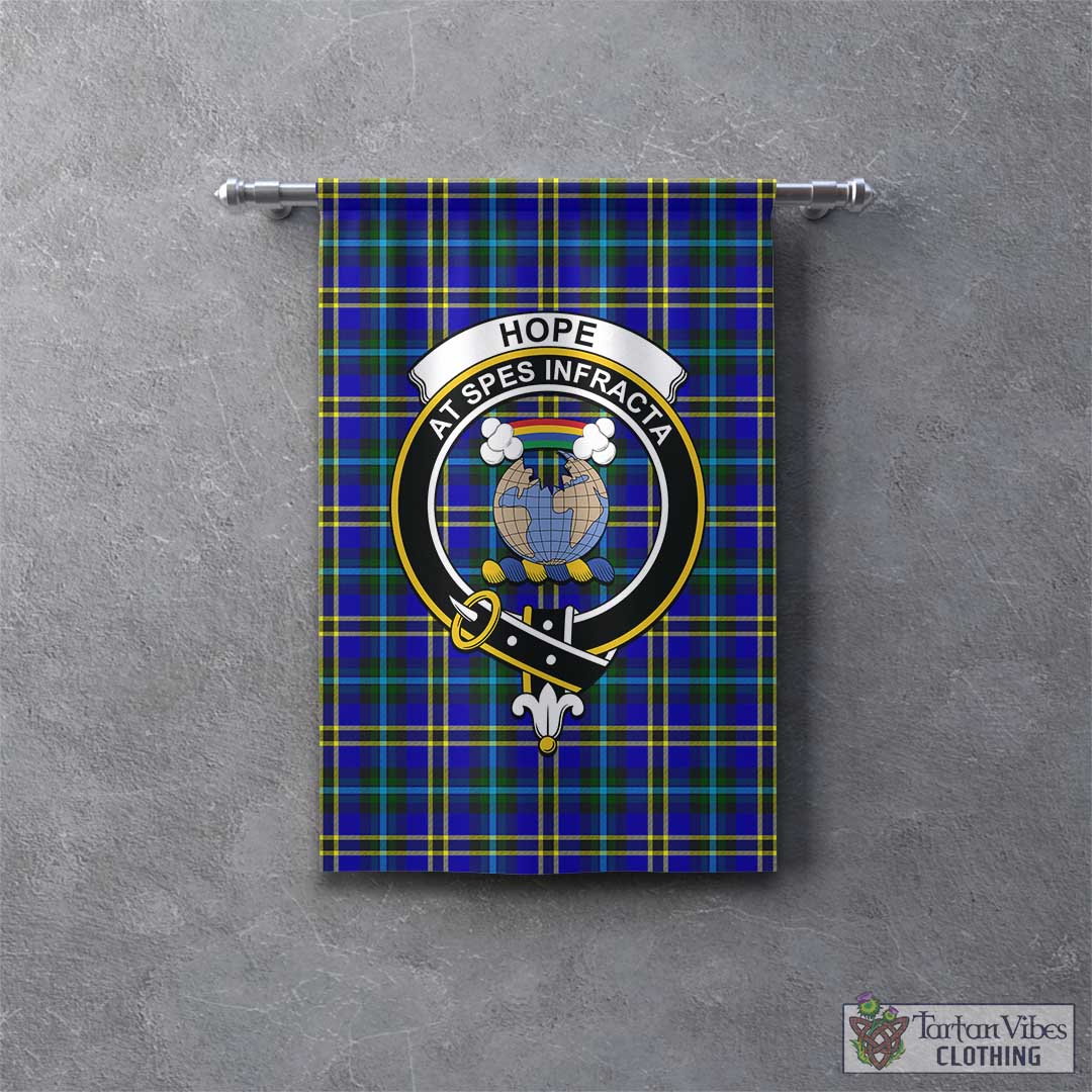 Tartan Vibes Clothing Hope Modern Tartan Gonfalon, Tartan Banner with Family Crest