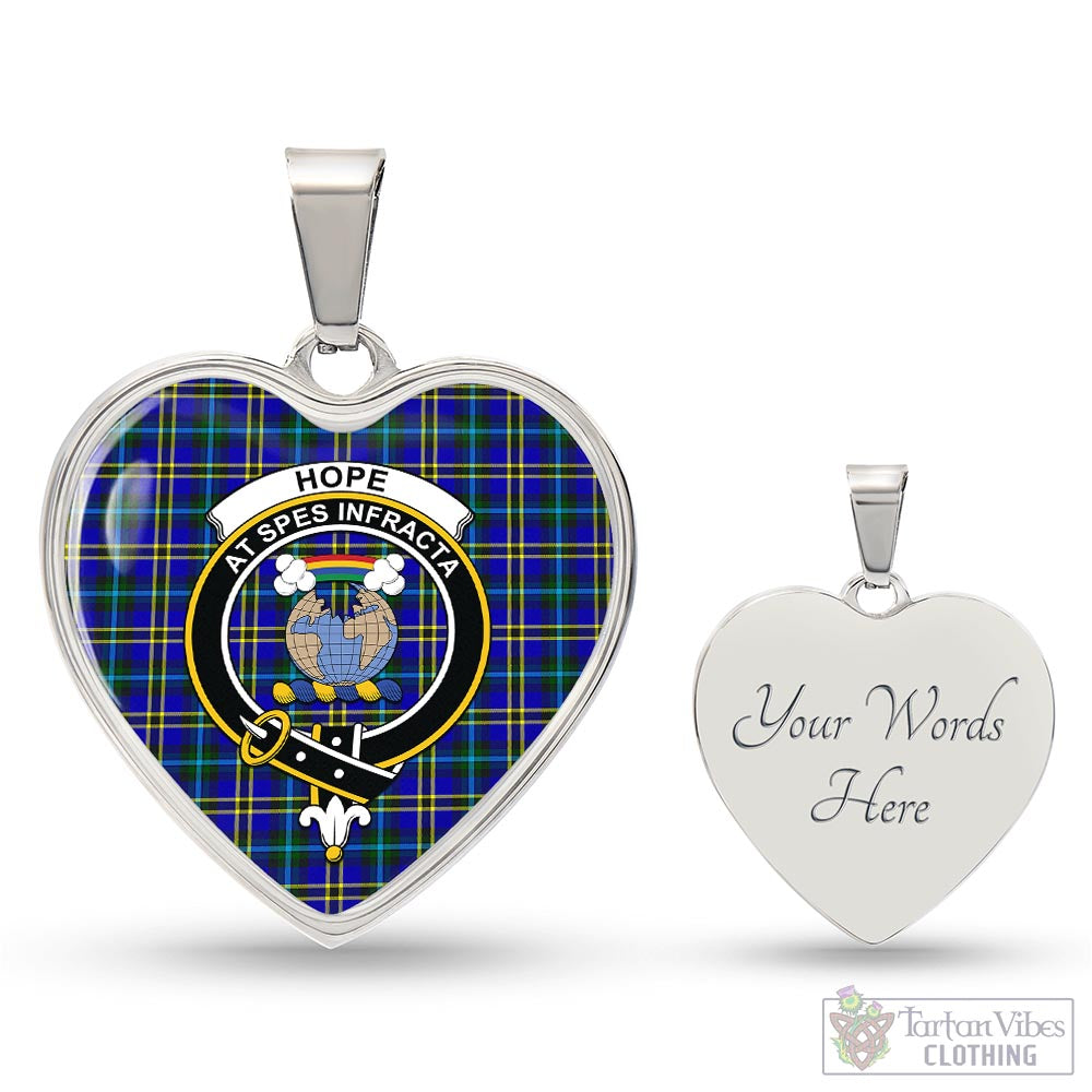 Tartan Vibes Clothing Hope Modern Tartan Heart Necklace with Family Crest