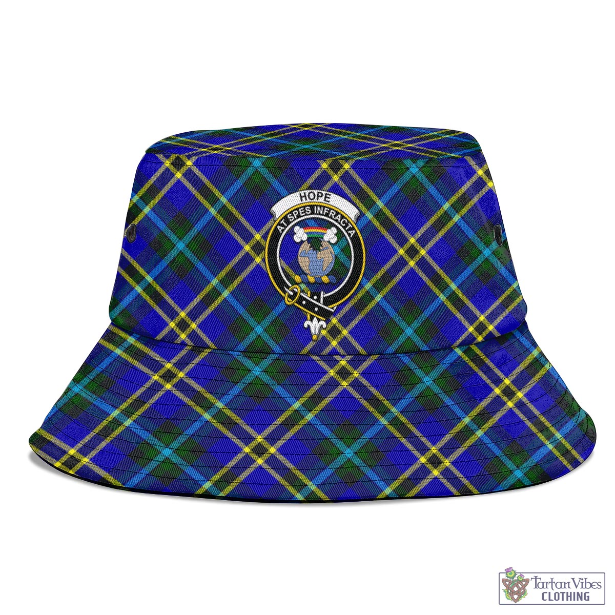 Tartan Vibes Clothing Hope Modern Tartan Bucket Hat with Family Crest