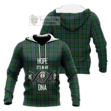 Hope Vere Tartan Knitted Hoodie with Family Crest DNA In Me Style