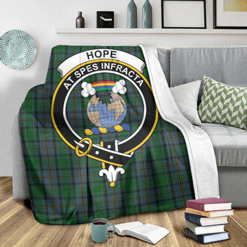 Hope Vere Tartan Blanket with Family Crest