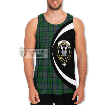 Hope Vere Tartan Men's Tank Top with Family Crest Circle Style