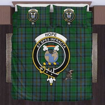 Hope Vere Tartan Bedding Set with Family Crest