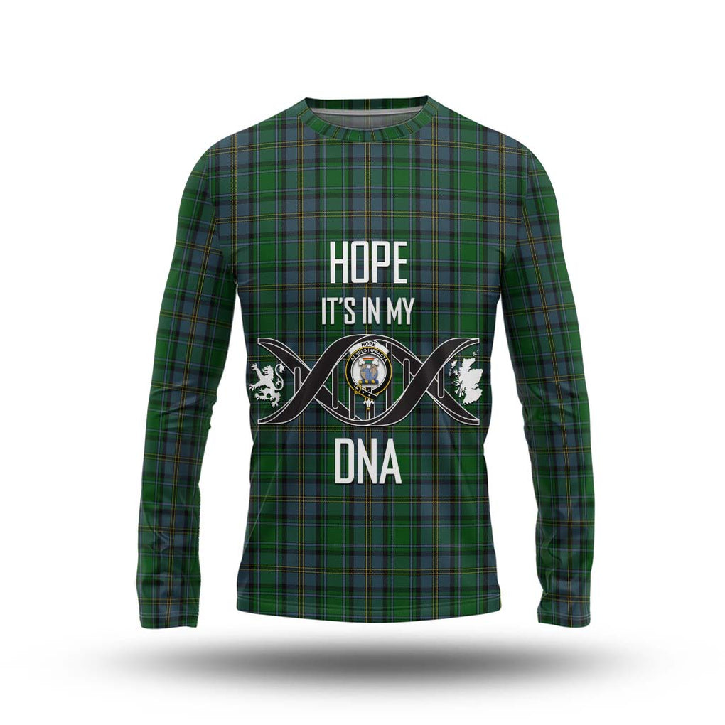 Hope Vere Tartan Long Sleeve T-Shirt with Family Crest DNA In Me Style Unisex - Tartanvibesclothing Shop