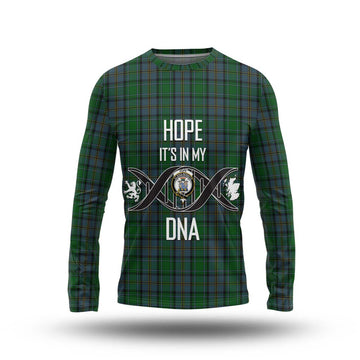 Hope Vere Tartan Long Sleeve T-Shirt with Family Crest DNA In Me Style