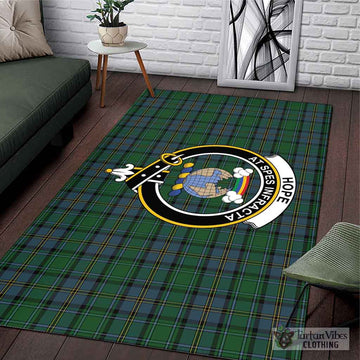 Hope Vere Tartan Area Rug with Family Crest