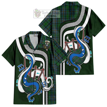 Hope Vere Tartan Short Sleeve Button Shirt with Epic Bagpipe Style