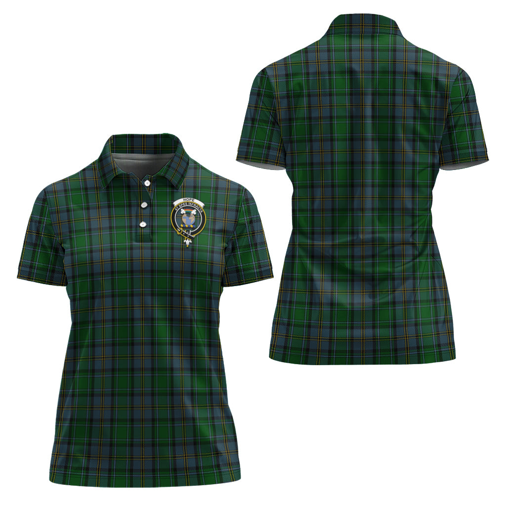 Hope Vere Tartan Polo Shirt with Family Crest For Women Women - Tartan Vibes Clothing